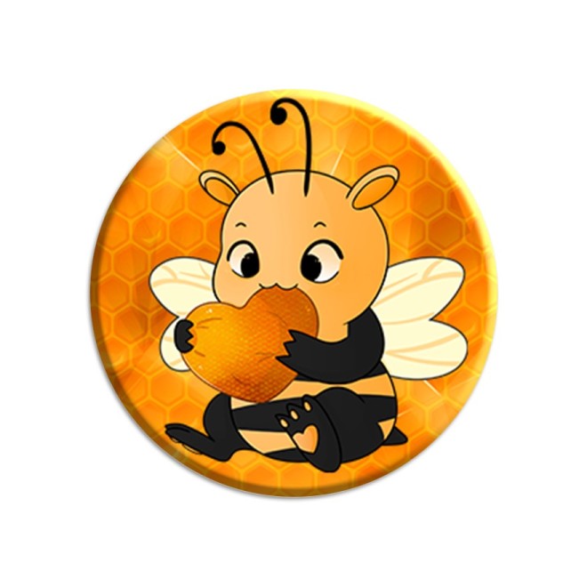 Kaugummitier Bee Edition Schlüsselanhänger Schlaufe schwarz