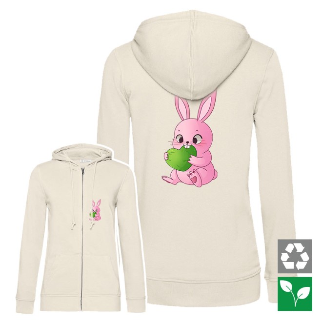 Kaugummitier BUNNY Edition ORGANIC Girlie Hoodie-Jacke