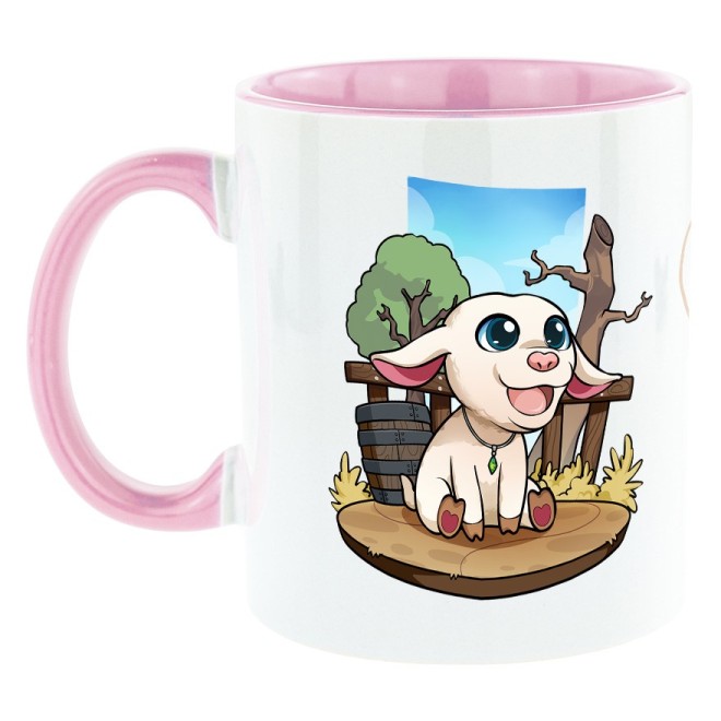 Heidi, das Schaf Bi-Color Tasse pink