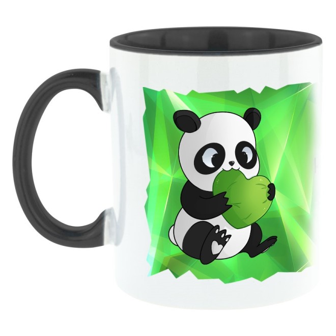 Kaugummitier PANDA Edition Bi-Color Tasse schwarz