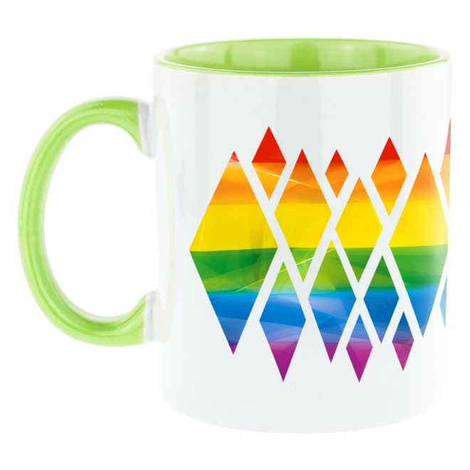 Rainbow Kristalle Bi-Color Tasse grün