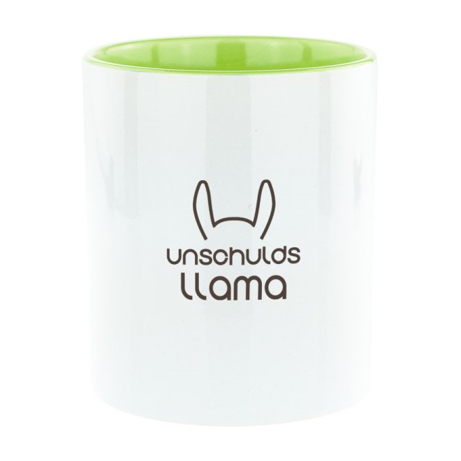unschulds llama Bi-Color Tasse grün