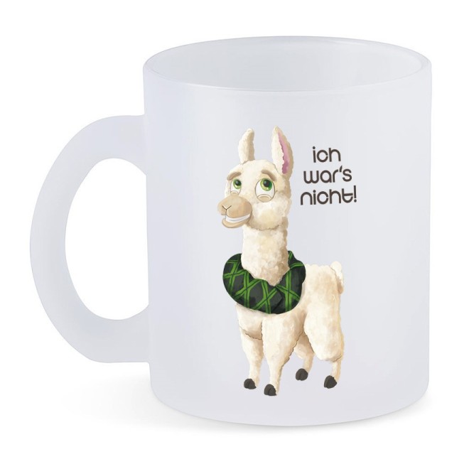 unschulds llama Tasse Glas SATIN