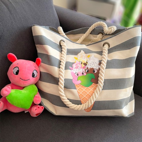 Kaugummitier Ice Cream Edition Shopping Bag/Strandtasche