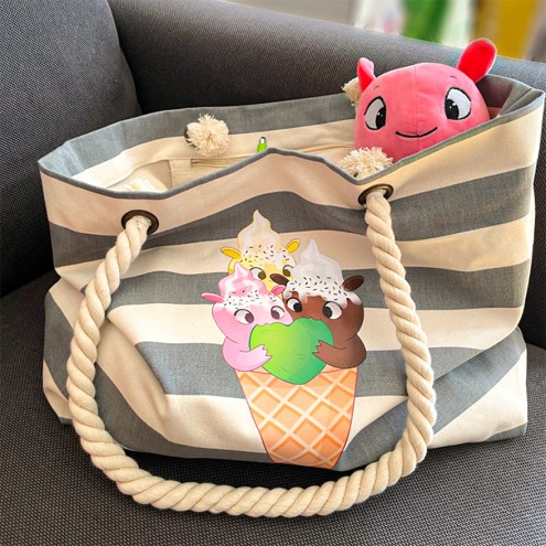 Kaugummitier Ice Cream Edition Shopping Bag/Strandtasche