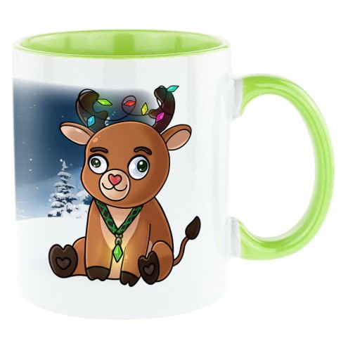 Glühtier Bi-Color Tasse GRÜN