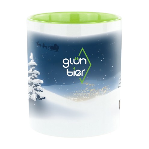 Glühtier Bi-Color Tasse GRÜN