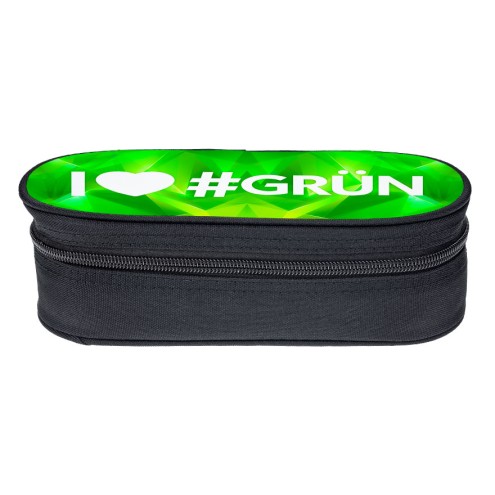Federpenal / Federmäppchen I love #GRÜN