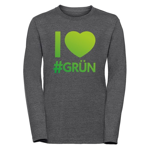 I love #GRÜN Langarm-Shirt SLIM FIT