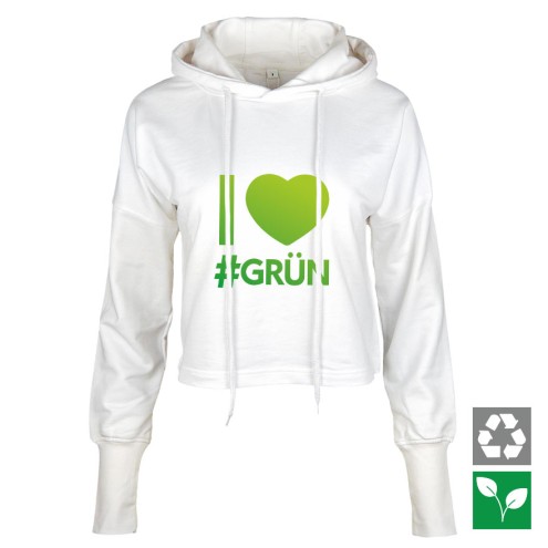 I love #GRÜN kurzer GIRLIE Hoodie