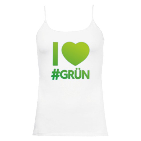 I love #GRÜN GIRLIE Spaghetti-Top