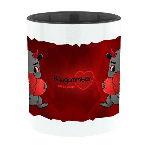 Kaugummitier DEVIL Edition Tasse schwarz (Bi-Color)