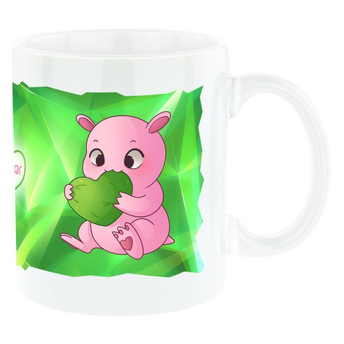 Knabberndes KAUGUMMITIER grün Tasse