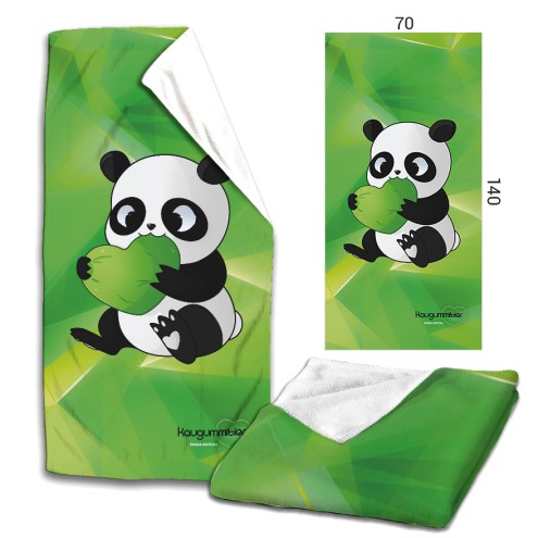 Kaugummitier PANDA Microfaser Badetuch