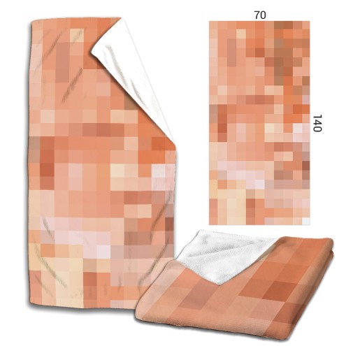 Zensur Pixel Microfaser Badetuch