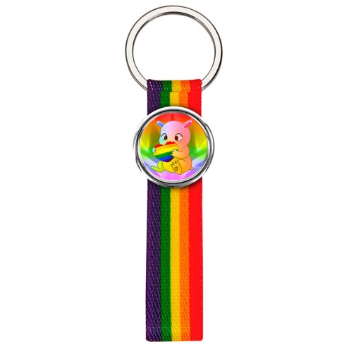 Kaugummitier PRIDE Schlüsselanhänger Textil Regenbogen