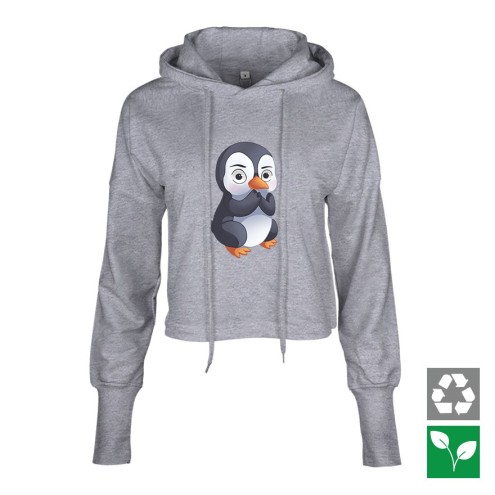 Stalker Pinguin Cropped Hoodie women