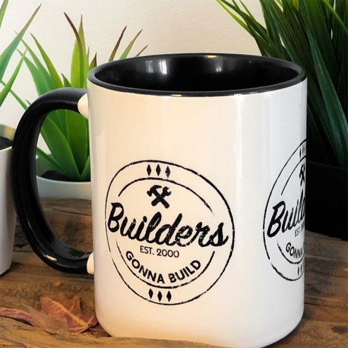 Builders Gonna Build Bi-Color Tasse schwarz