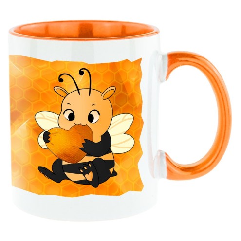 Kaugummitier Bee Edition Bi-Color Tasse orange
