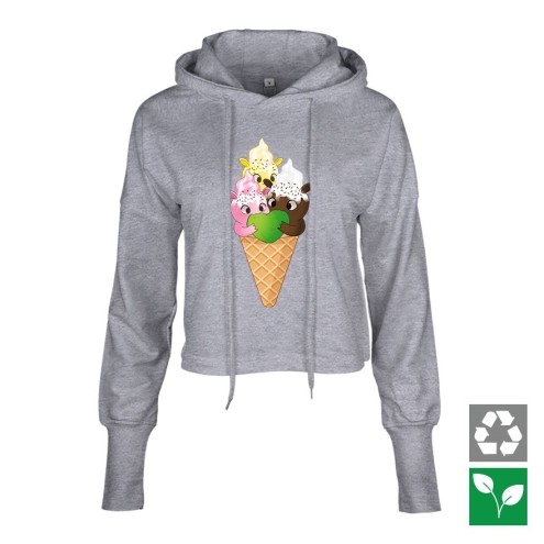 Kaugummitier Ice Cream Edition Cropped Hoodie women