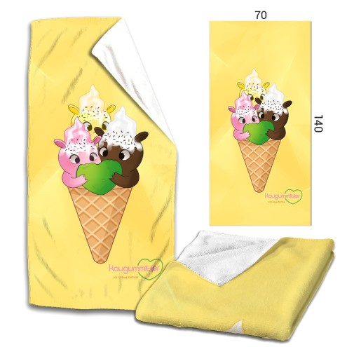 Kaugummitier Ice Cream Edition Microfaser Badetuch