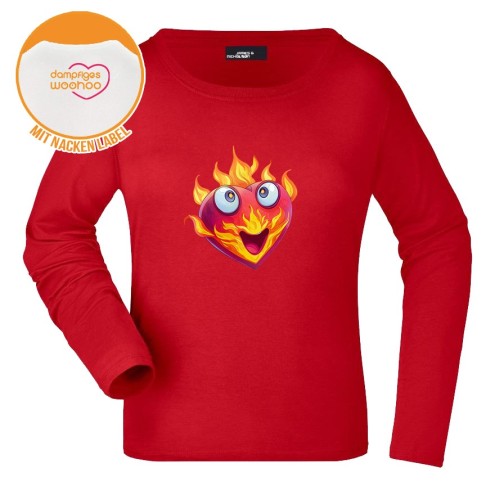 Dampfiges Woohoo Baumwoll Langarm Shirt women