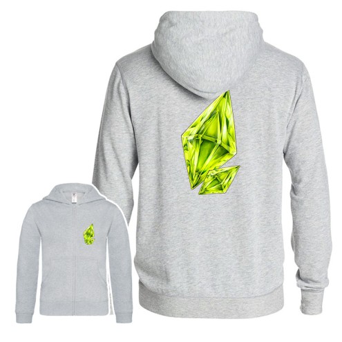 Grüner Kristall GIRLIE Hoodie-Jacke