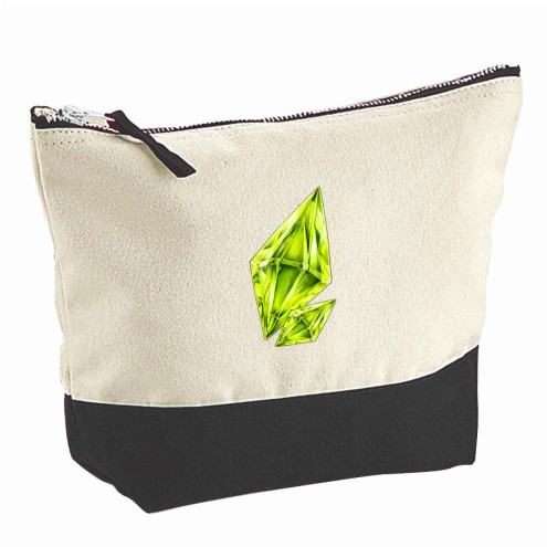 Grüner Kristall Kosmetiktasche / Kulturbeutel