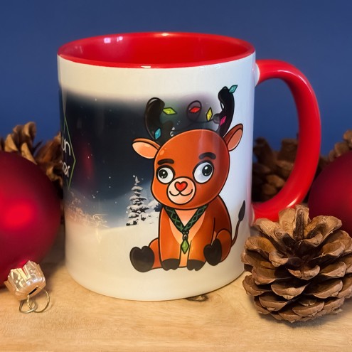 Glühtier Bi-Color Tasse ROT