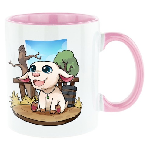 Heidi, das Schaf Bi-Color Tasse pink