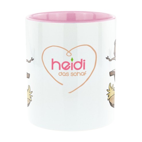 Heidi, das Schaf Bi-Color Tasse pink
