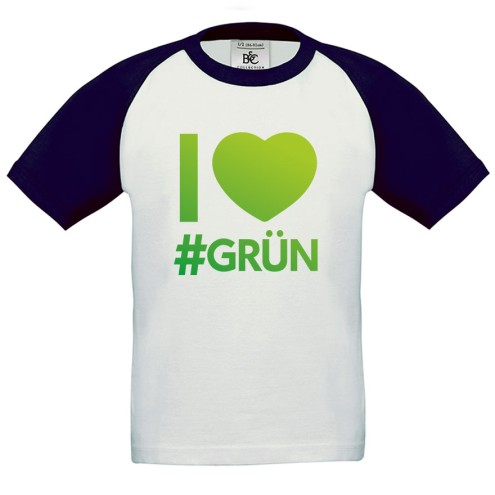 I love #GRÜN Baseball T-Shirt
