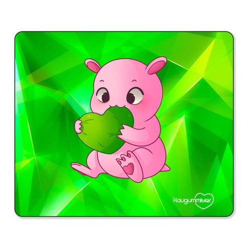 Knabberndes KAUGUMMITIER grün Mousepad