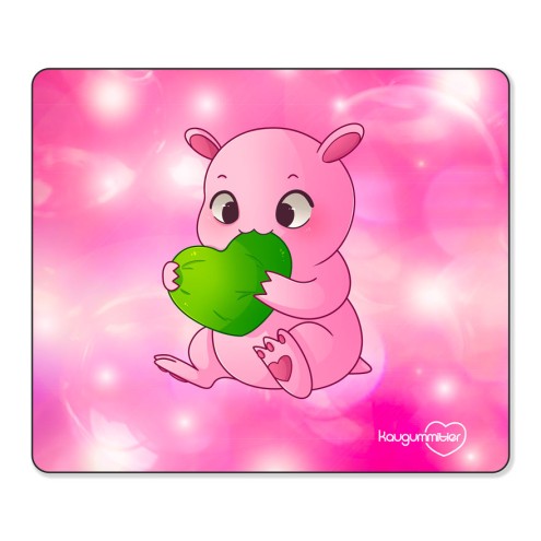Knabberndes KAUGUMMITIER rosa Mousepad