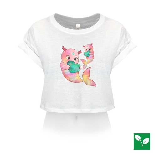 Kaugummitier MERMAID Organic Crop T-Shirt women