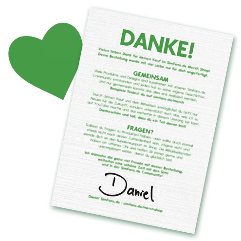 SimFans.de DANKE-Karte