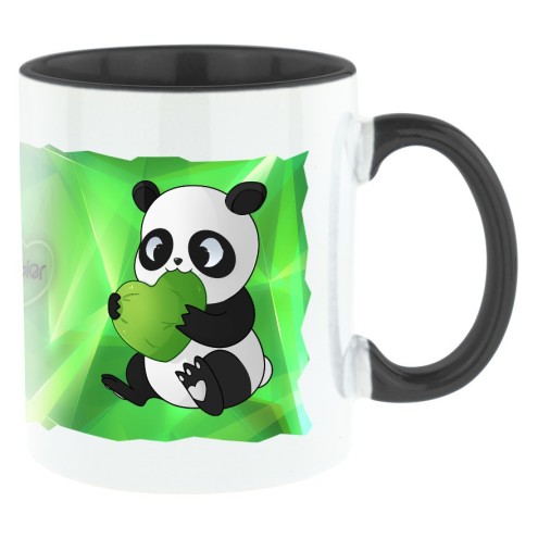 Kaugummitier PANDA Edition Bi-Color Tasse schwarz
