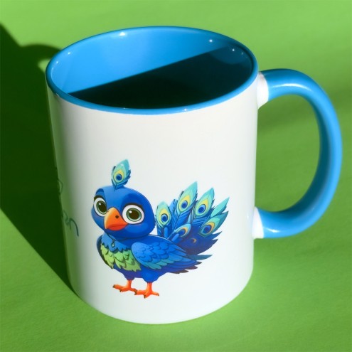 Pfausen Bi-Color Tasse hellblau