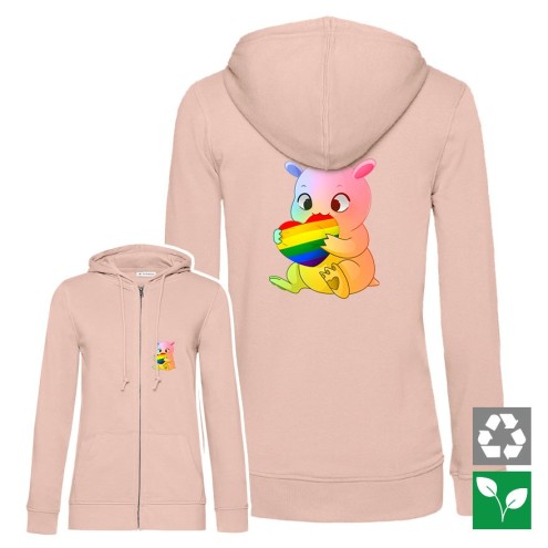 Kaugummitier PRIDE Organic Zipped Hoodie women