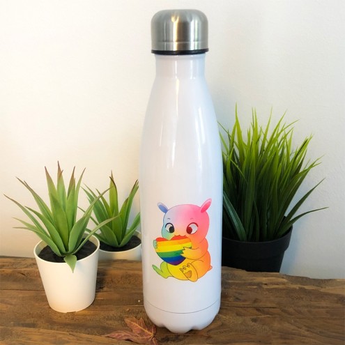 Kaugummitier PRIDE Edelstahl Trinkflasche 500ml