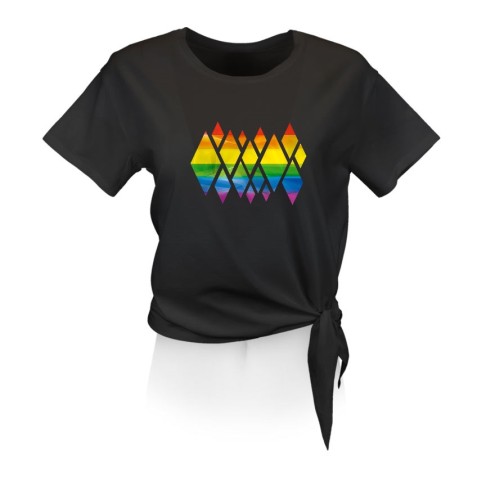 Rainbow Kristalle Knoten-T-Shirt