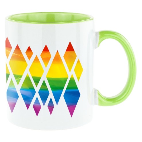 Rainbow Kristalle Bi-Color Tasse grün
