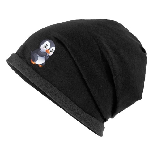 Stalker Pinguin Beanie Mütze mit Fleece