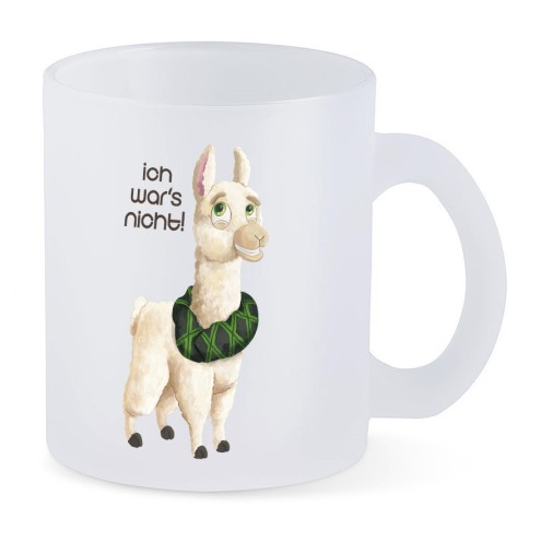 unschulds llama Tasse Glas SATIN